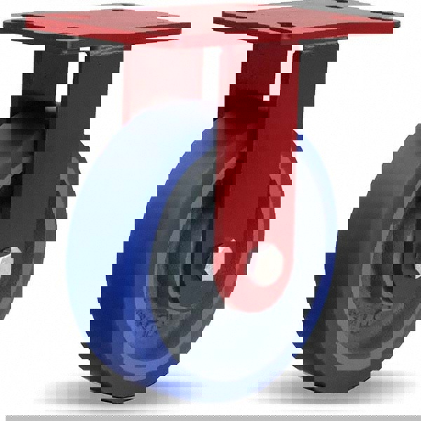 Rigid Top Plate Caster: Polyurethane, 6